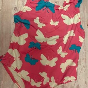 Hatley Pink Butterfly Print Swimsuit